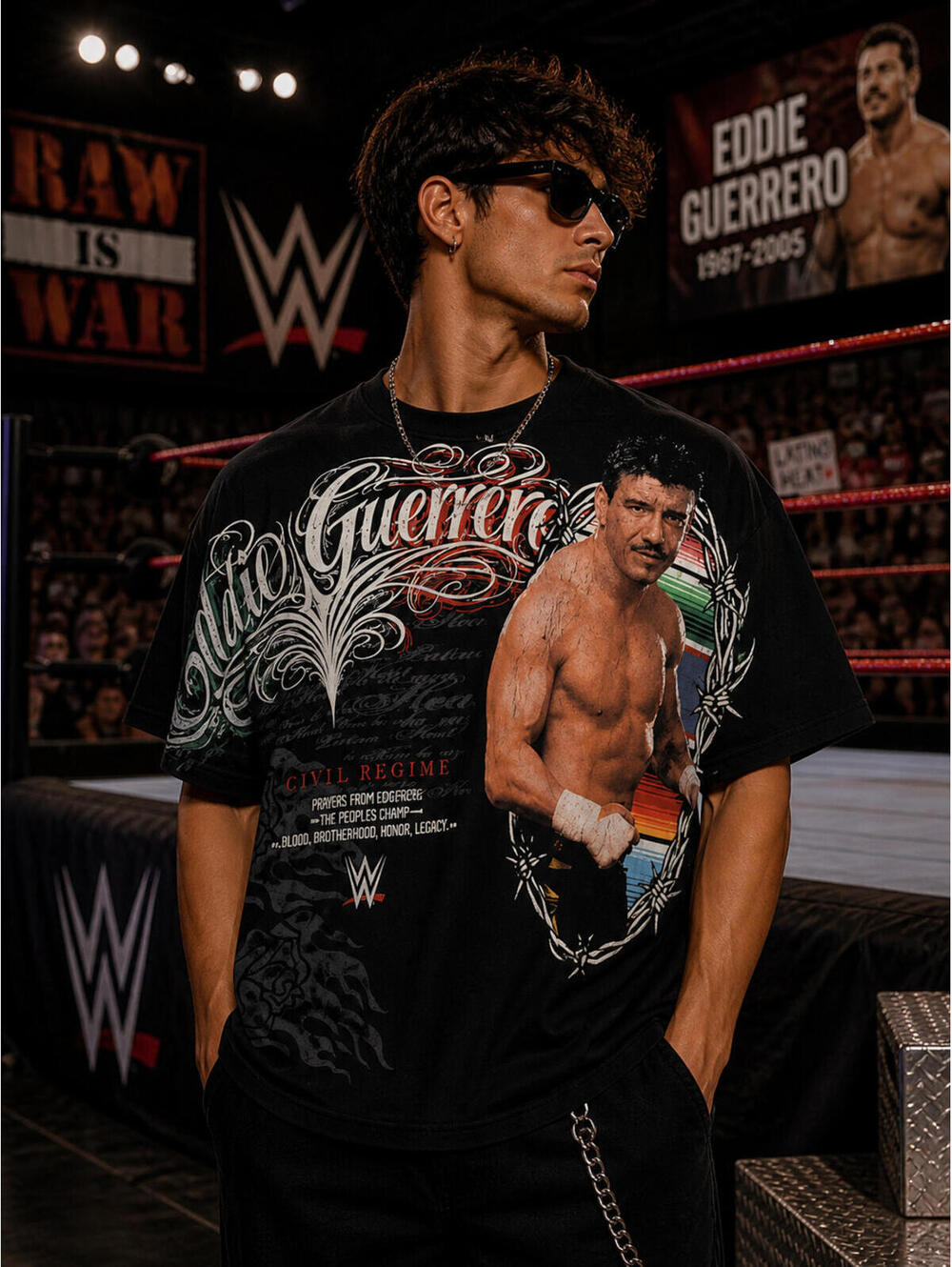 Civil Regime x WWE Eddie Guerrero XXL Rare Streetwear Tee